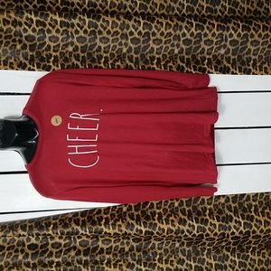 Rae Dunn Men's Cheer Pajama Shirt Top Only Size Large